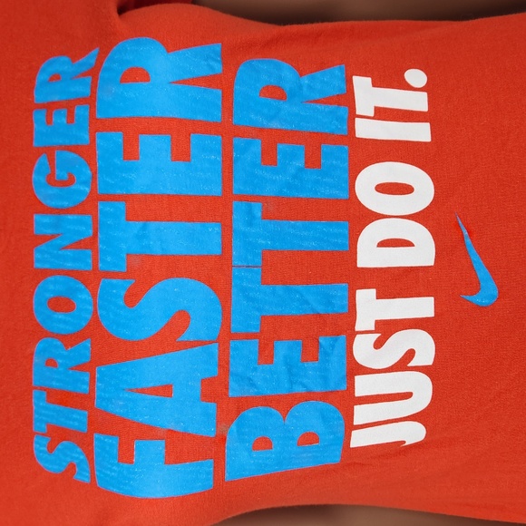 NIKE Slim Fit Size S, Stronger, Faster, Better, Just Do It. Logo tee - Picture 5 of 13